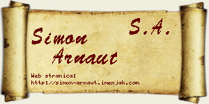 Simon Arnaut vizit kartica